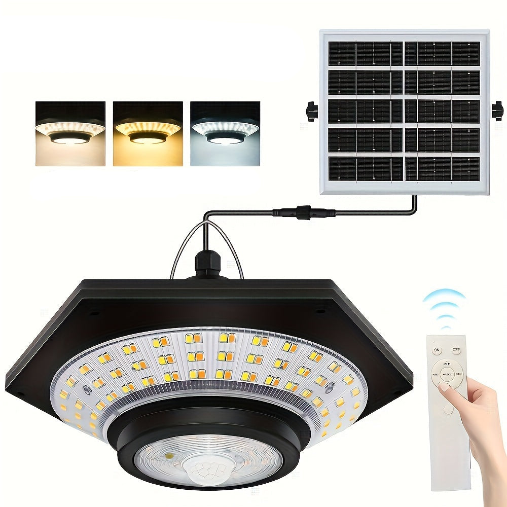 Solar LED Pendant Light with Remote & Motion Sensor - VOLTMAN