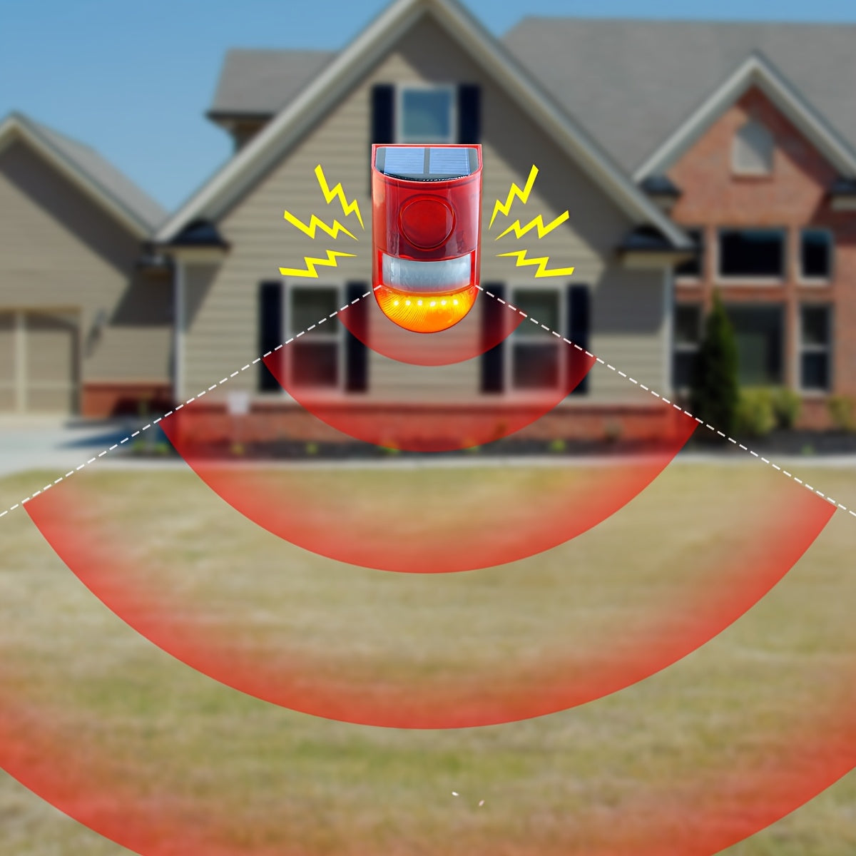 Solar Alarm Lamp with Motion Sensor Siren - VOLTMAN