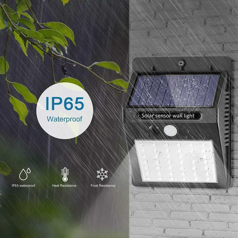 Solar-Powered Outdoor Motion Sensor Led Wall Light - VOLTMAN