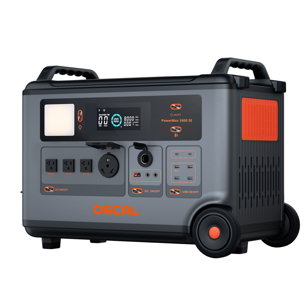 VOLTMAN | OSCAL PowerMax 3600SE Expandable Portable Power Station 3600Wh LiFePO4 - VOLTMAN