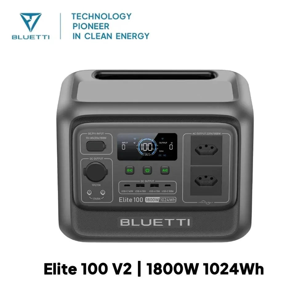 BLUETTI Elite 100 V2 Portable Power Station 1800W 1024Wh Outdoor Emergency Power - VOLTMAN