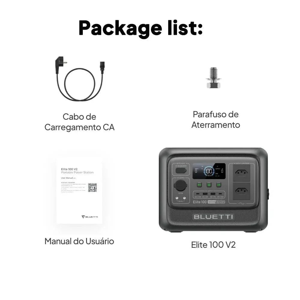 BLUETTI Elite 100 V2 Portable Power Station 1800W 1024Wh Outdoor Emergency Power - VOLTMAN