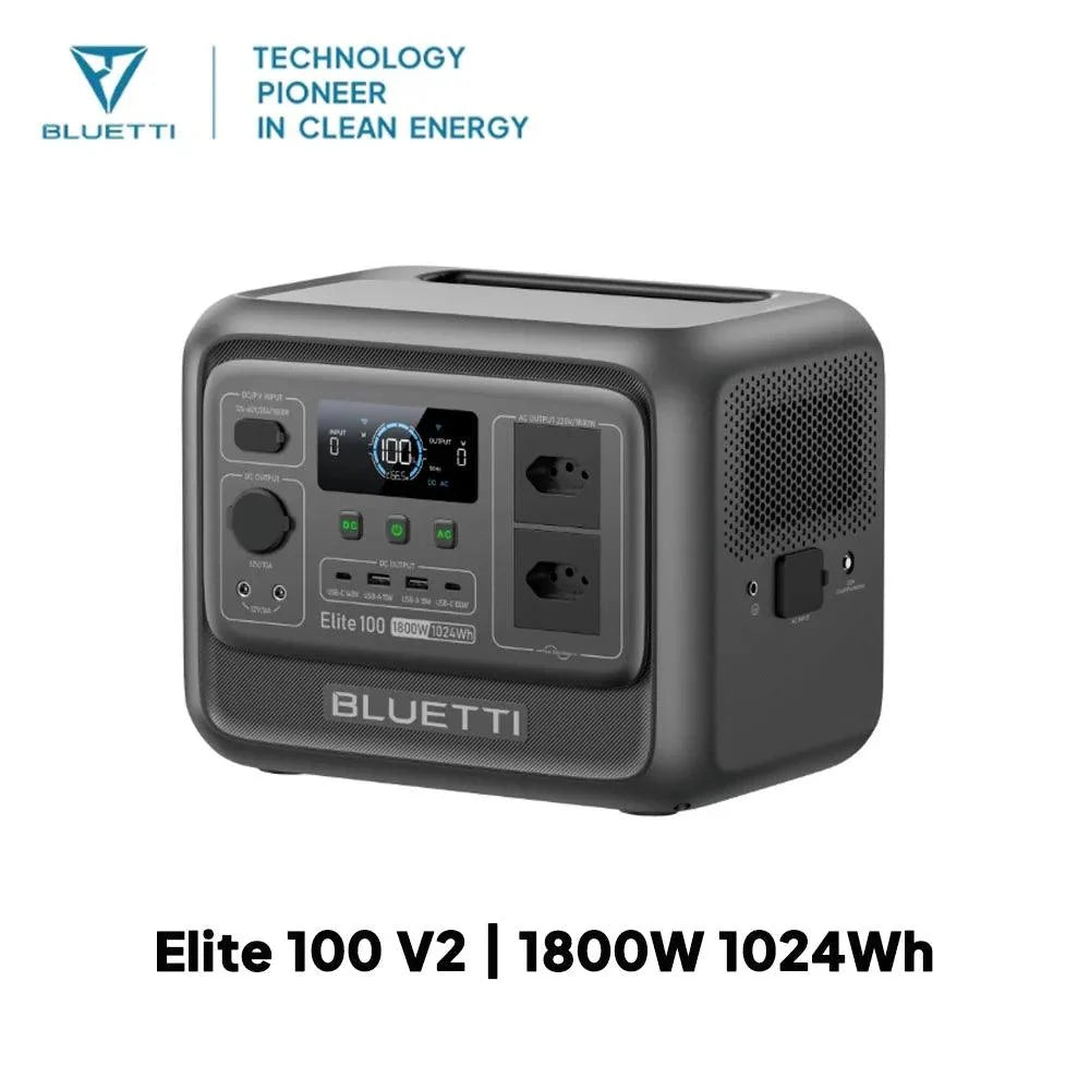 BLUETTI Elite 100 V2 Portable Power Station 1800W 1024Wh Outdoor Emergency Power - VOLTMAN