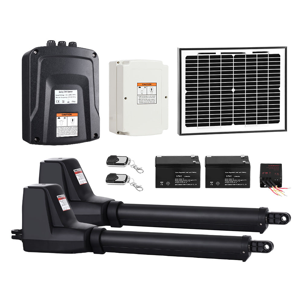 VOLTMAN | NNEDSZ Swing Gate Opener Auto Solar Power Electric Kit Remote Control  - VOLTMAN
