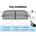 VOLTMAN | NNEDSZ Swing Gate Opener Auto Solar Power Electric Kit Remote Control  - VOLTMAN