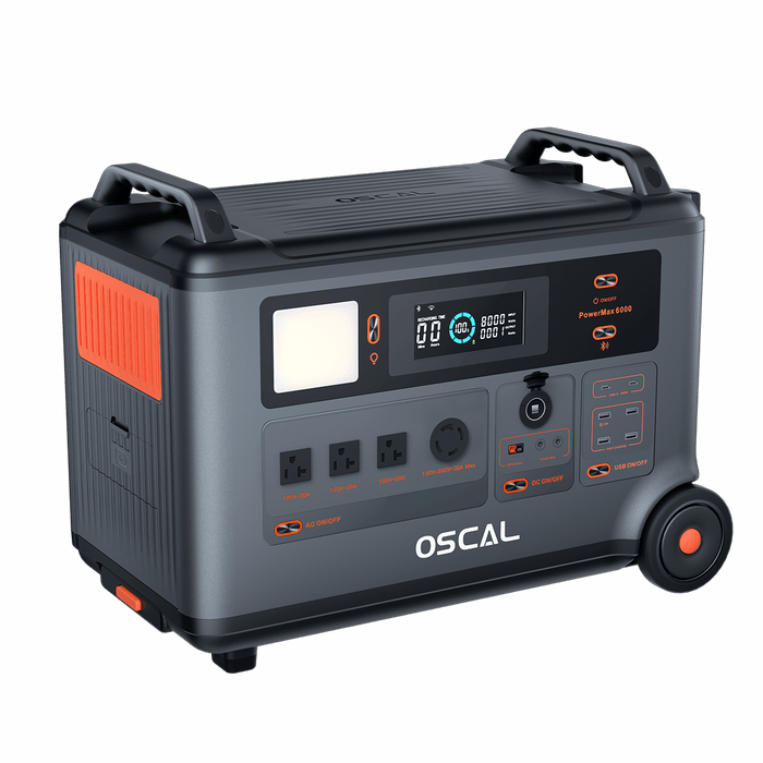 VOLTMAN | OSCAL PowerMax 6000 Expandable Portable Power Station 3600Wh LiFePO4 S - VOLTMAN
