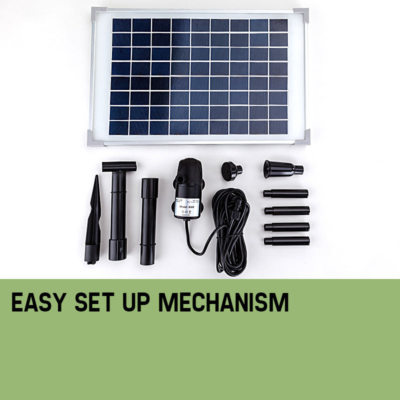 VOLTMAN | NNEMB 50W Solar Powered Fountain Submersible Water Pump Pond Kit Power - VOLTMAN