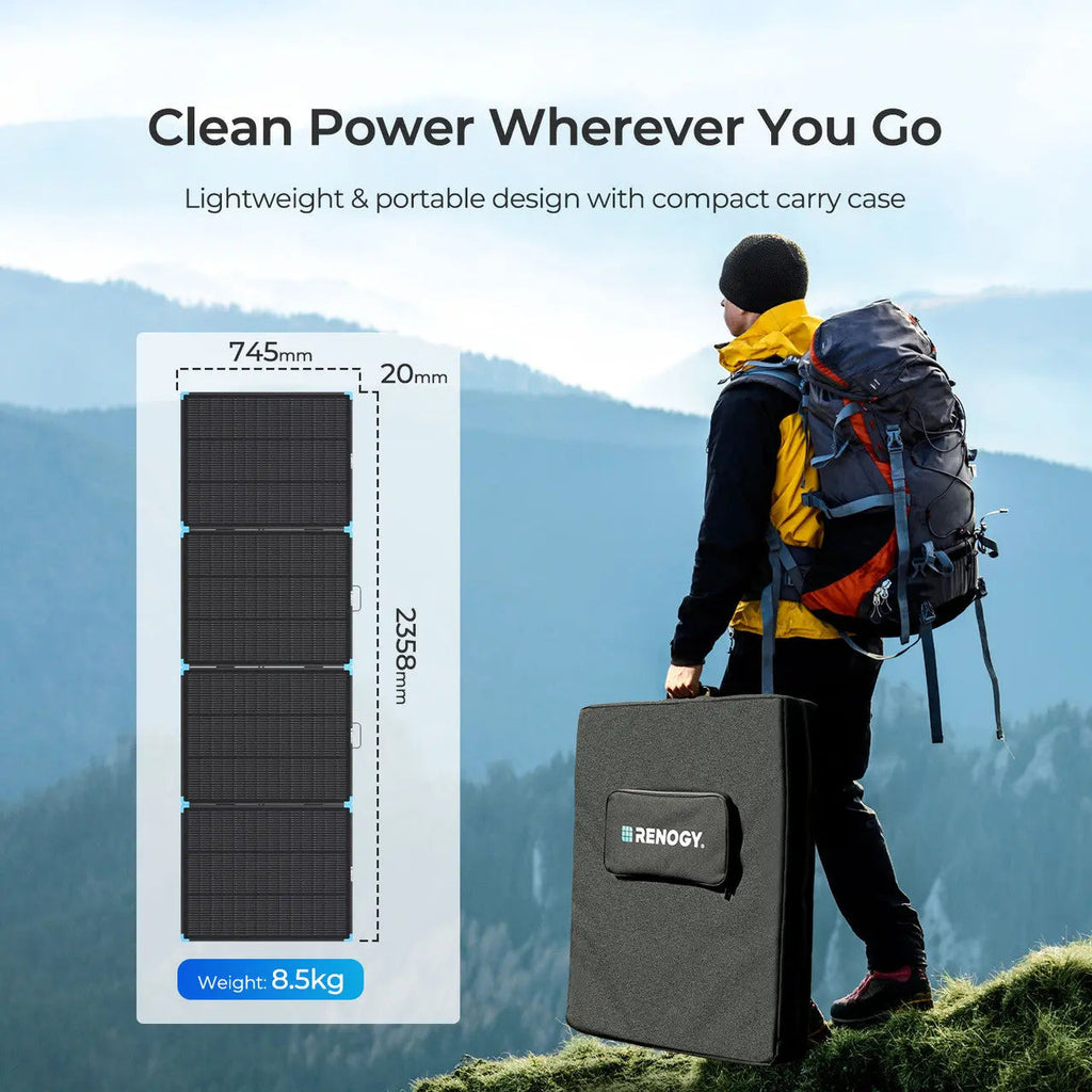 VOLTMAN | Renogy 300W N-Type Compact Portable Solar Panel Suitcase - VOLTMAN