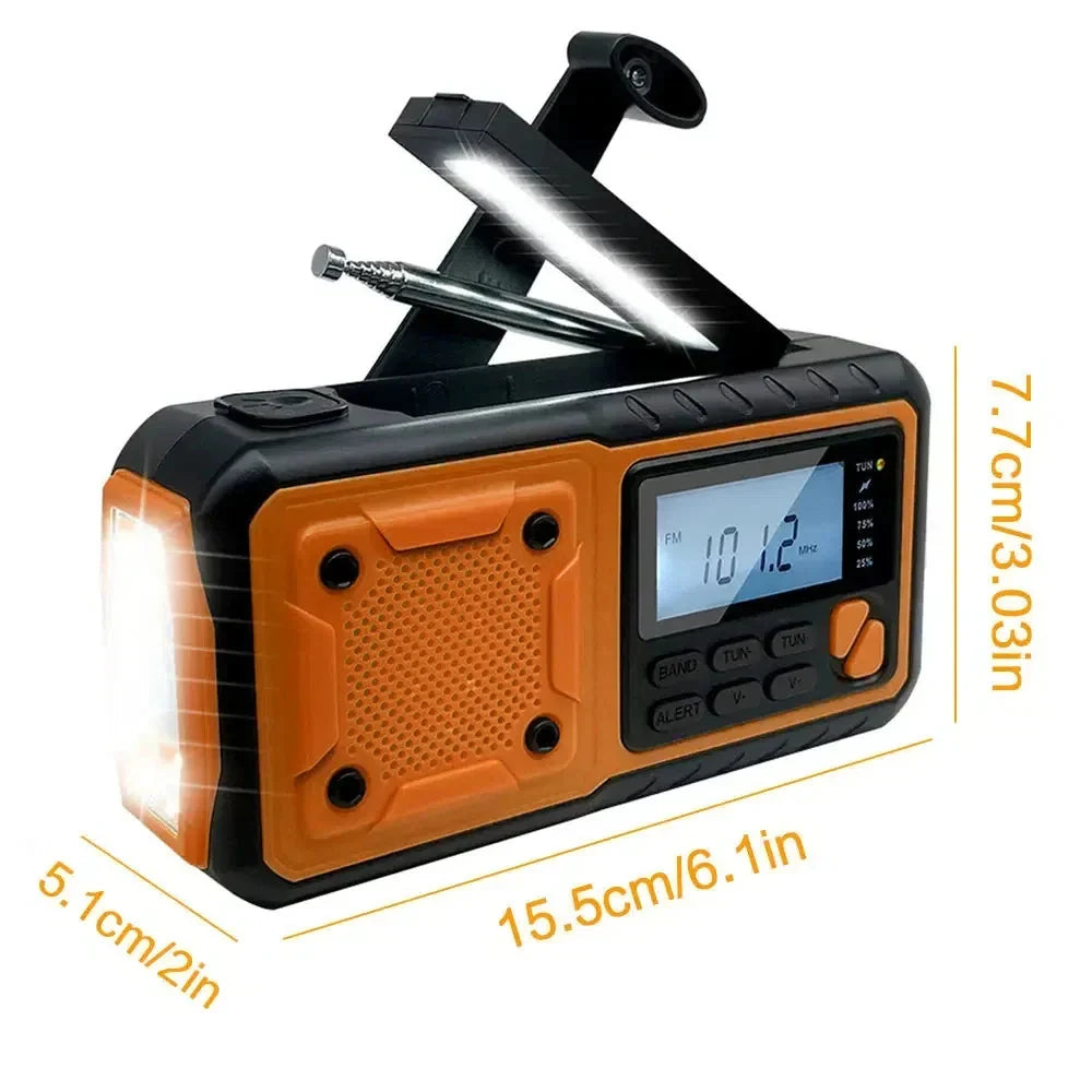 VOLTMAN | Portable Emergency Solar Power Radio Yellow - VOLTMAN