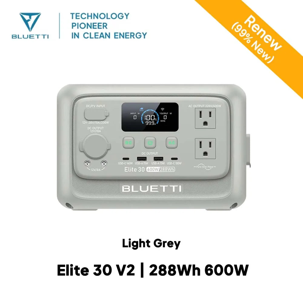 BLUETTI Elite 30 V2 Portable Power Station  Generator For Outdoor Camping Home E - VOLTMAN
