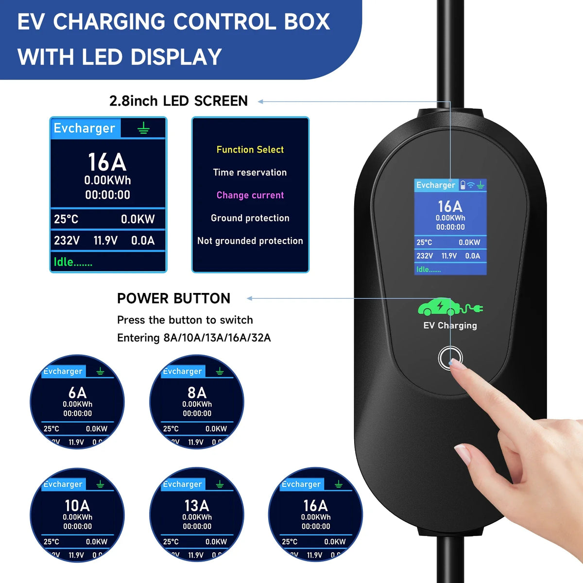 VOLTMAN | Portable EV Charger 3.6KW WiFi - VOLTMAN