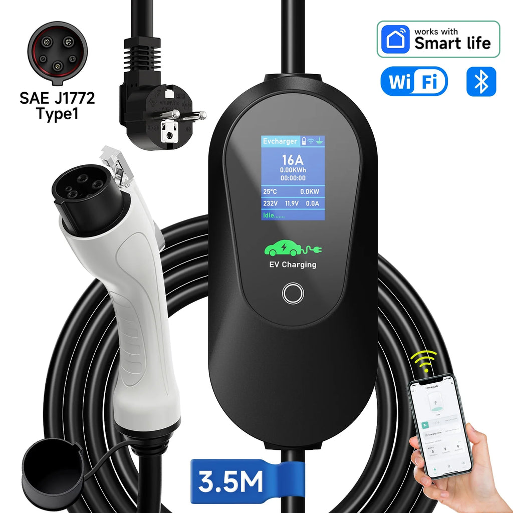 VOLTMAN | Portable EV Charger 3.6KW WiFi - VOLTMAN