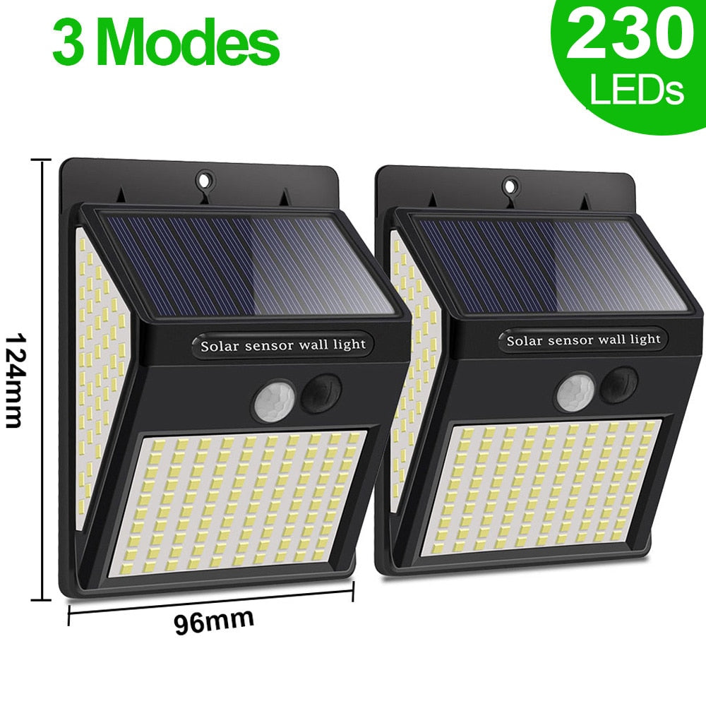 3Mode Waterproof 230 LED Solar Motion Sensor Lights - VOLTMAN