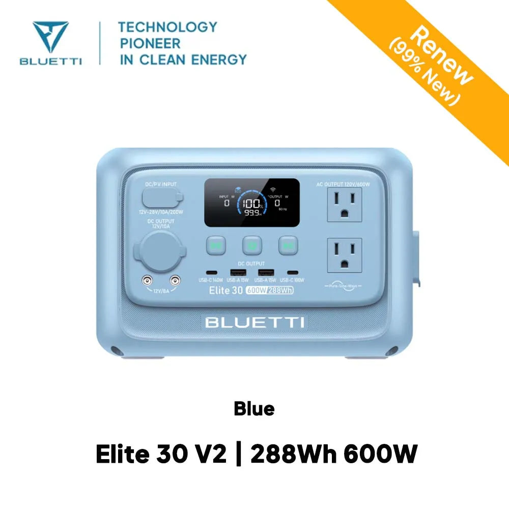 BLUETTI Elite 30 V2 Portable Power Station  Generator For Outdoor Camping Home E - VOLTMAN