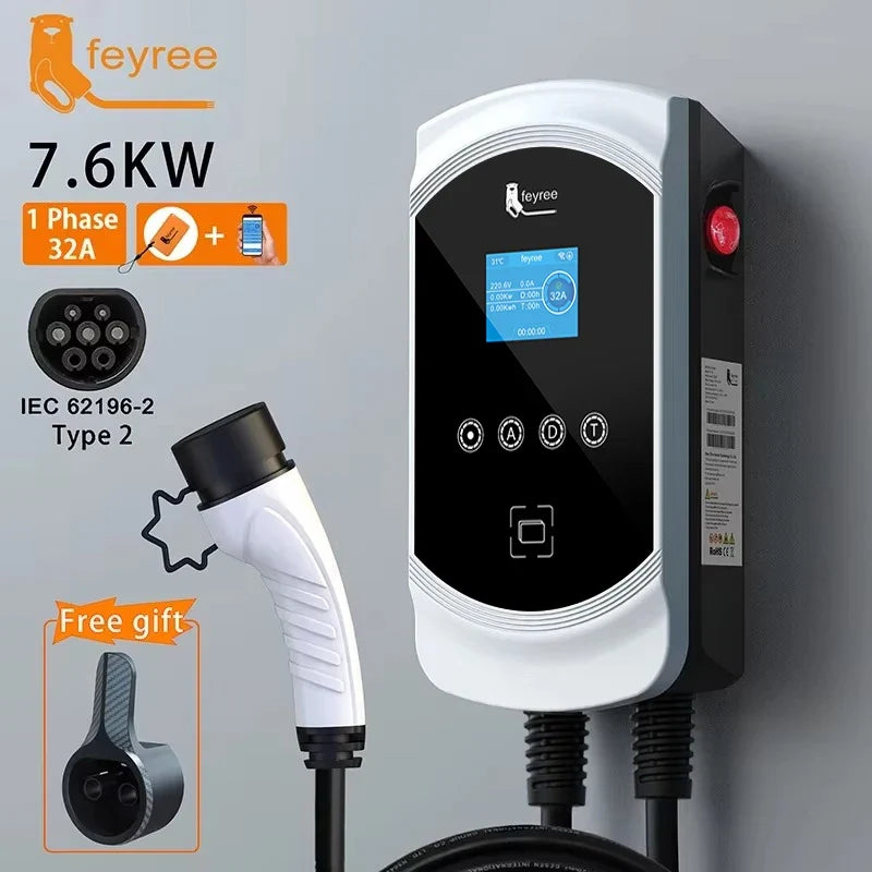 EV Wall Charger 32A WiFi Wall Mount - VOLTMAN