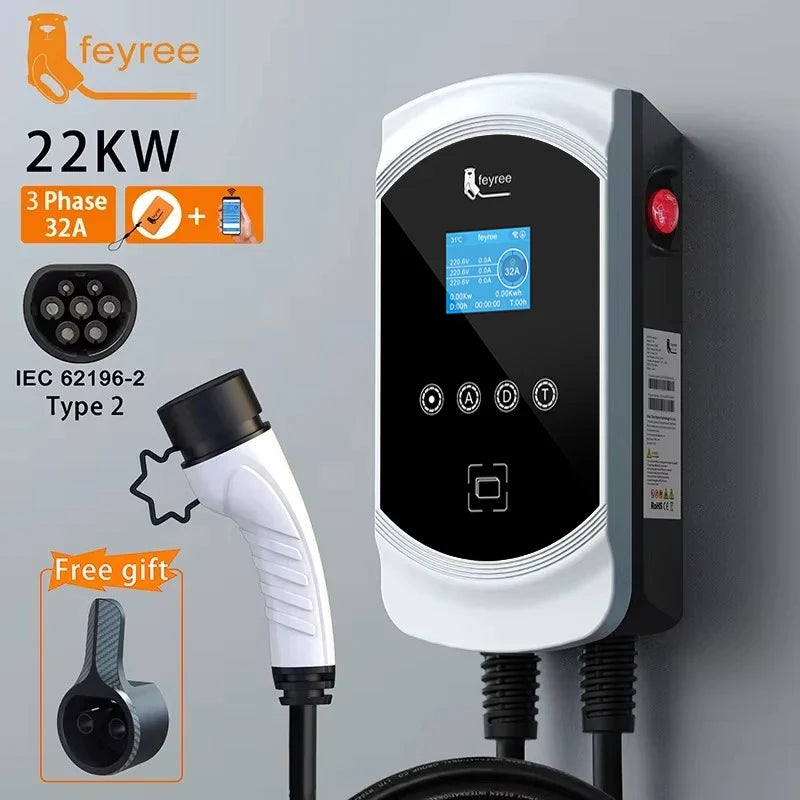 EV Wall Charger 32A WiFi Wall Mount - VOLTMAN
