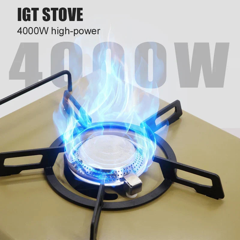 VOLTMAN | 4000W High-Power Portable Camping Gas Stove - Khaki
