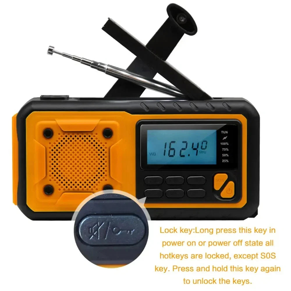 VOLTMAN | Portable Emergency Solar Power Radio Yellow - VOLTMAN