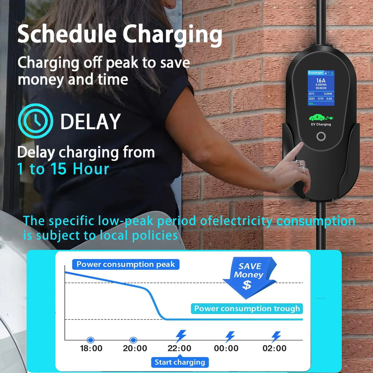 VOLTMAN | Portable EV Charger 3.6KW WiFi - VOLTMAN