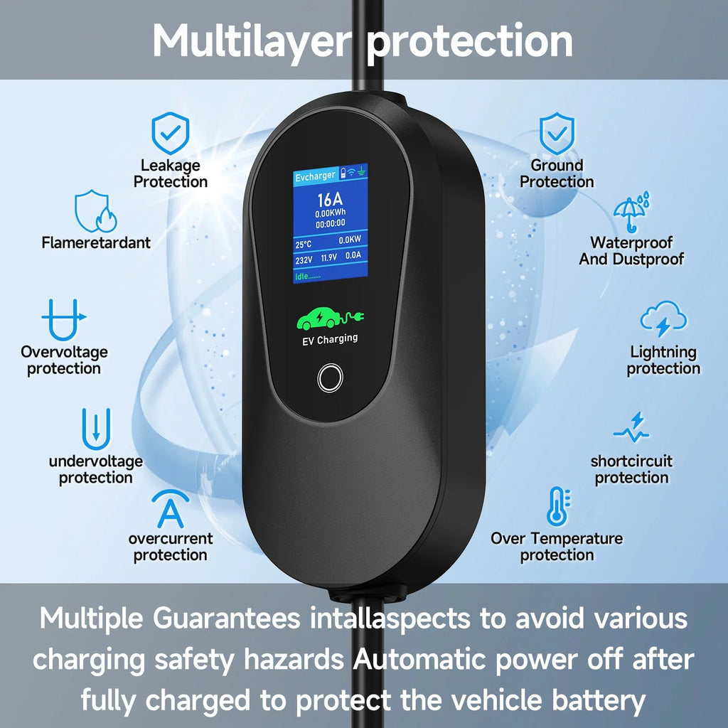 VOLTMAN | Portable EV Charger 3.6KW WiFi - VOLTMAN