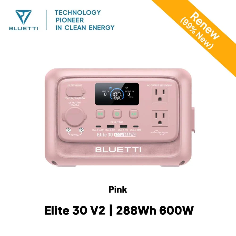 BLUETTI Elite 30 V2 Portable Power Station  Generator For Outdoor Camping Home E - VOLTMAN
