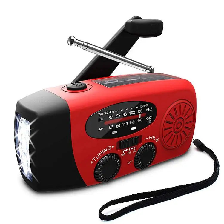 VOLTMAN | Solar Emergency Radio Power Bank Red - VOLTMAN