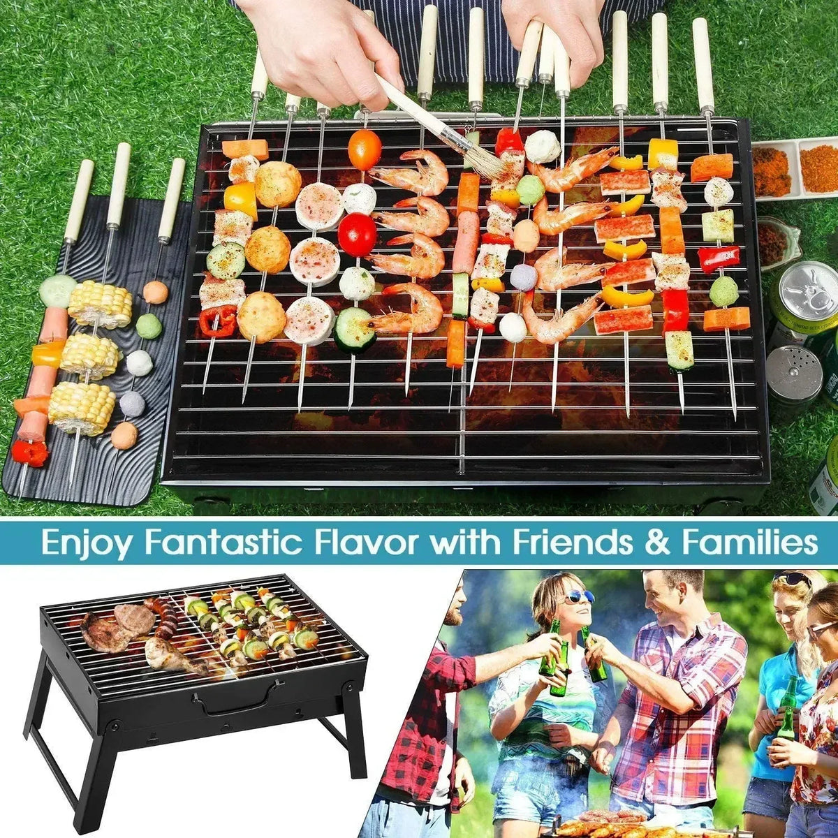 VOLTMAN | Portable Grill BBQ Charcoal - VOLTMAN