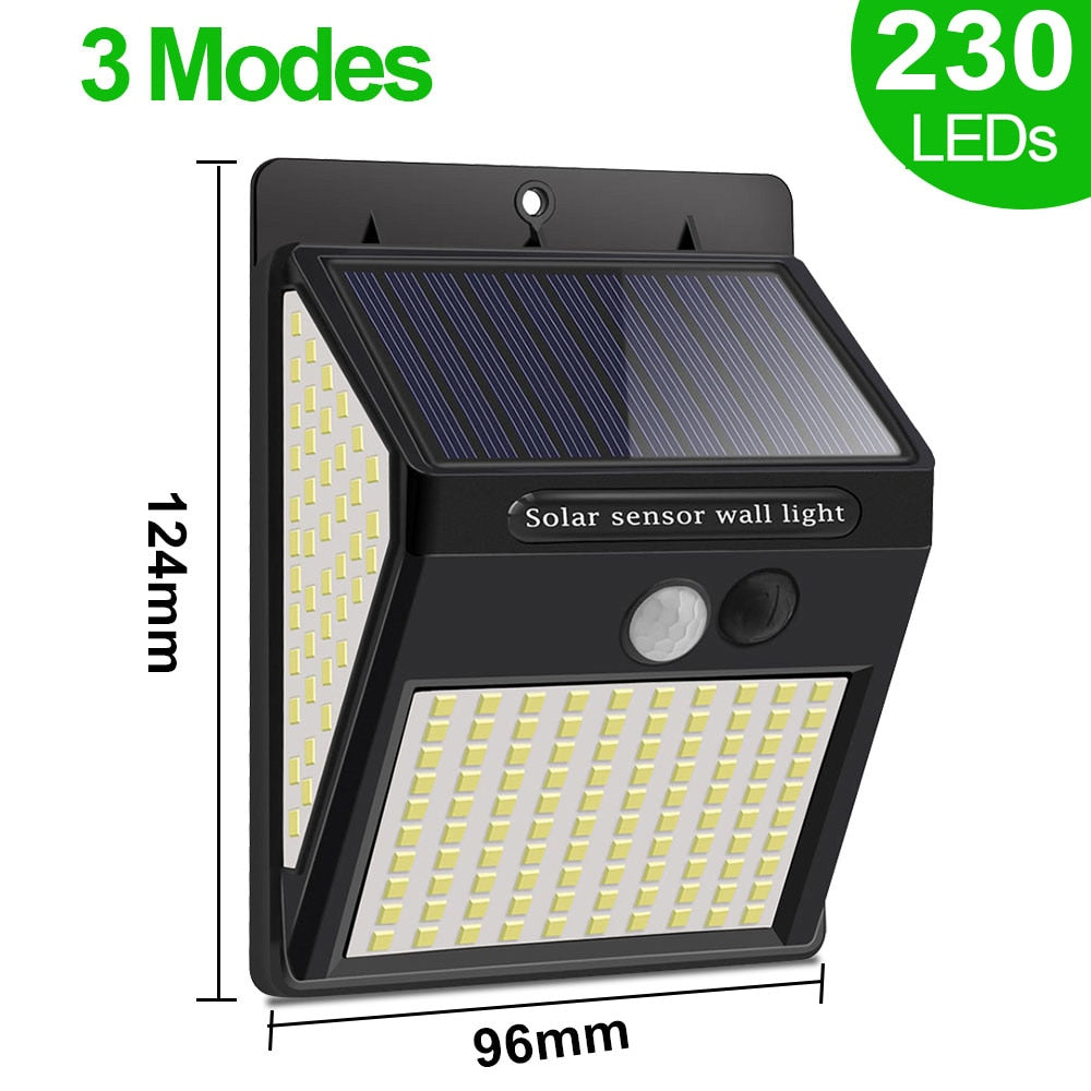 3Mode Waterproof 230 LED Solar Motion Sensor Lights - VOLTMAN