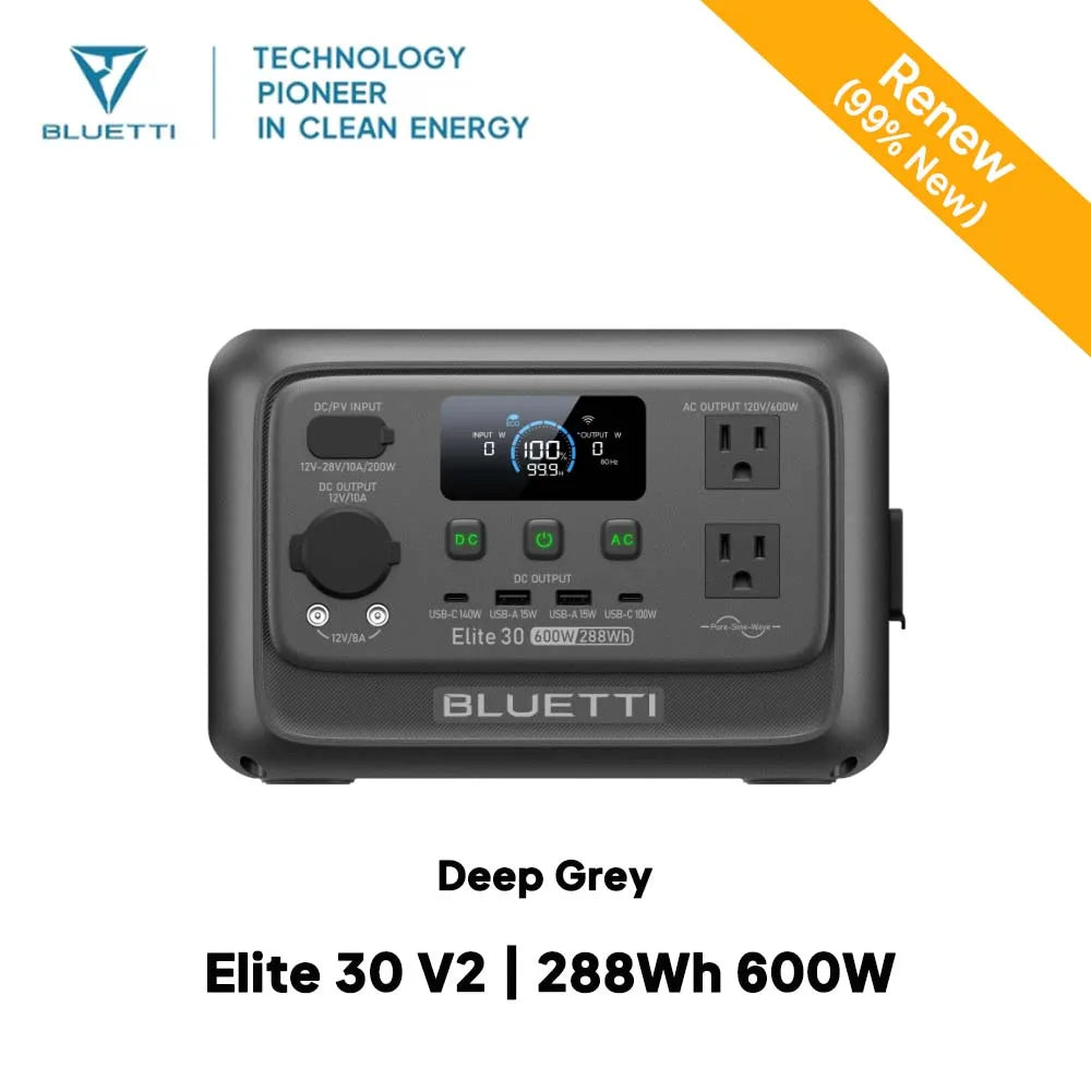 BLUETTI Elite 30 V2 Portable Power Station  Generator For Outdoor Camping Home E - VOLTMAN
