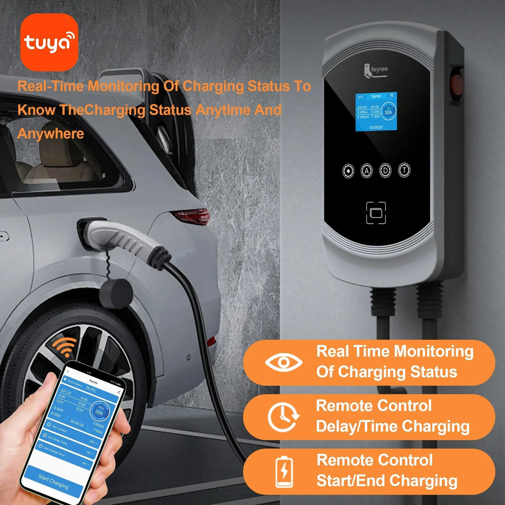 EV Wall Charger 32A WiFi Wall Mount - VOLTMAN