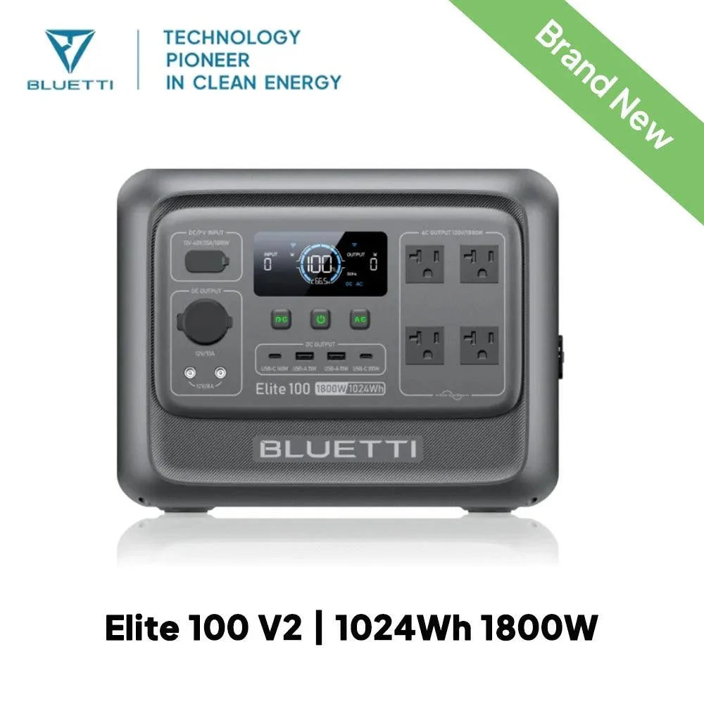 BLUETTI Elite 100 V2 Portable Power Station 1800W 1024Wh Outdoor Emergency Power - VOLTMAN
