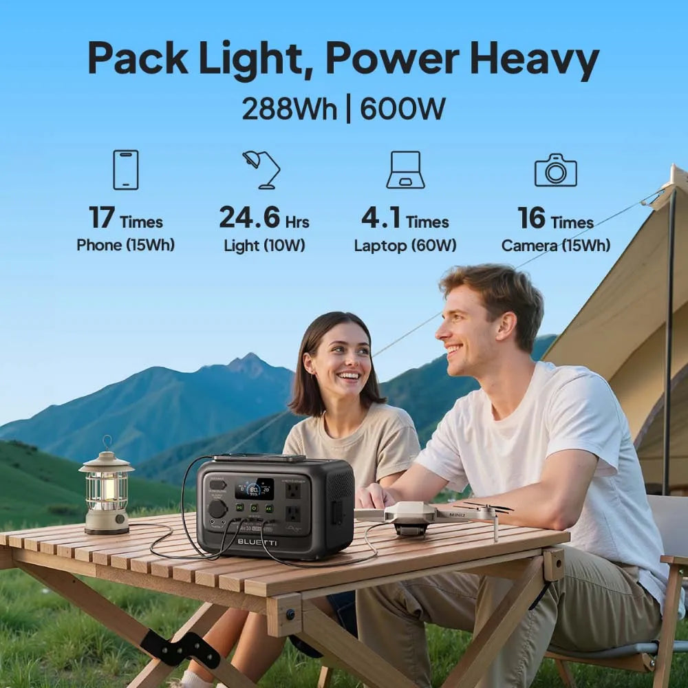 BLUETTI Elite 30 V2 Portable Power Station  Generator For Outdoor Camping Home E - VOLTMAN