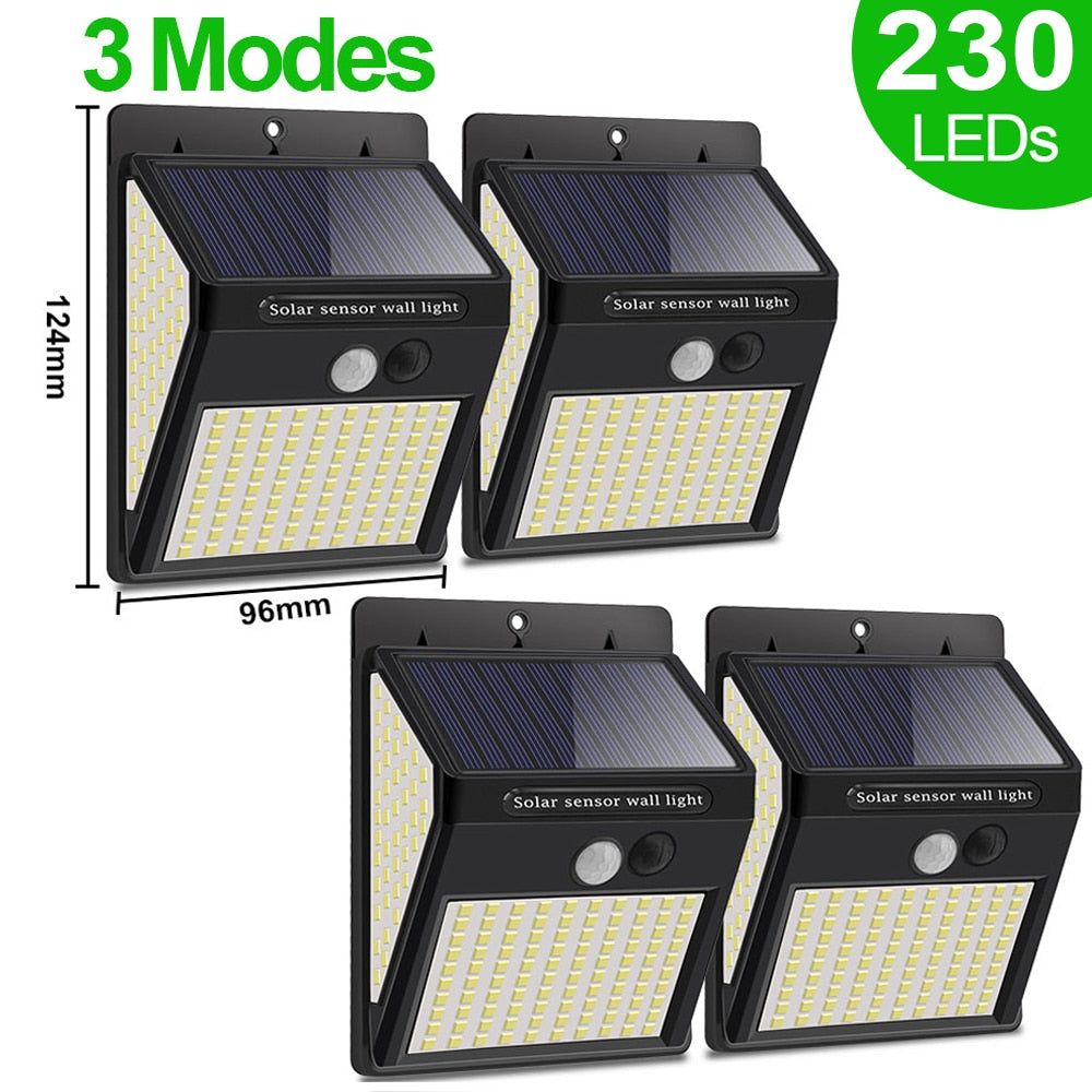 3Mode Waterproof 230 LED Solar Motion Sensor Lights - VOLTMAN