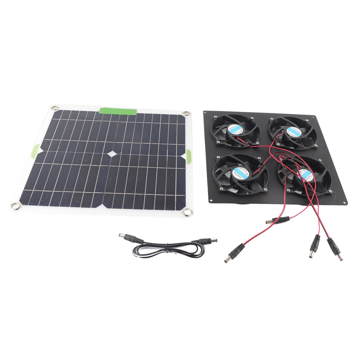VOLTMAN | Solar Panel Fan Kit Waterproof Monocrystalline Silicon Solar Fan 4 Por - VOLTMAN