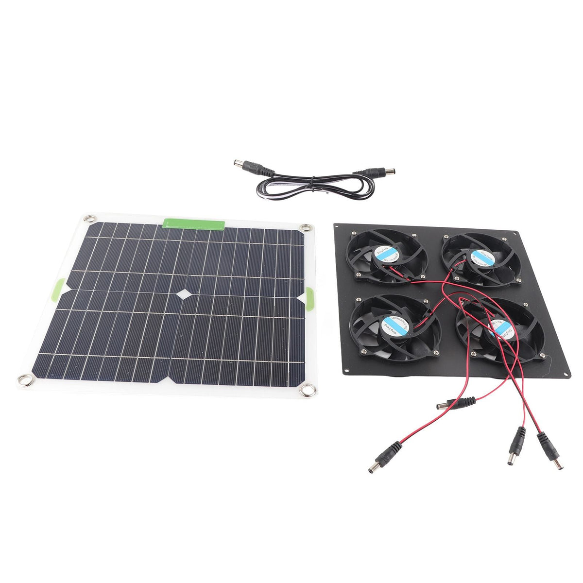 VOLTMAN | Solar Panel Fan Kit Waterproof Monocrystalline Silicon Solar Fan 4 Por - VOLTMAN