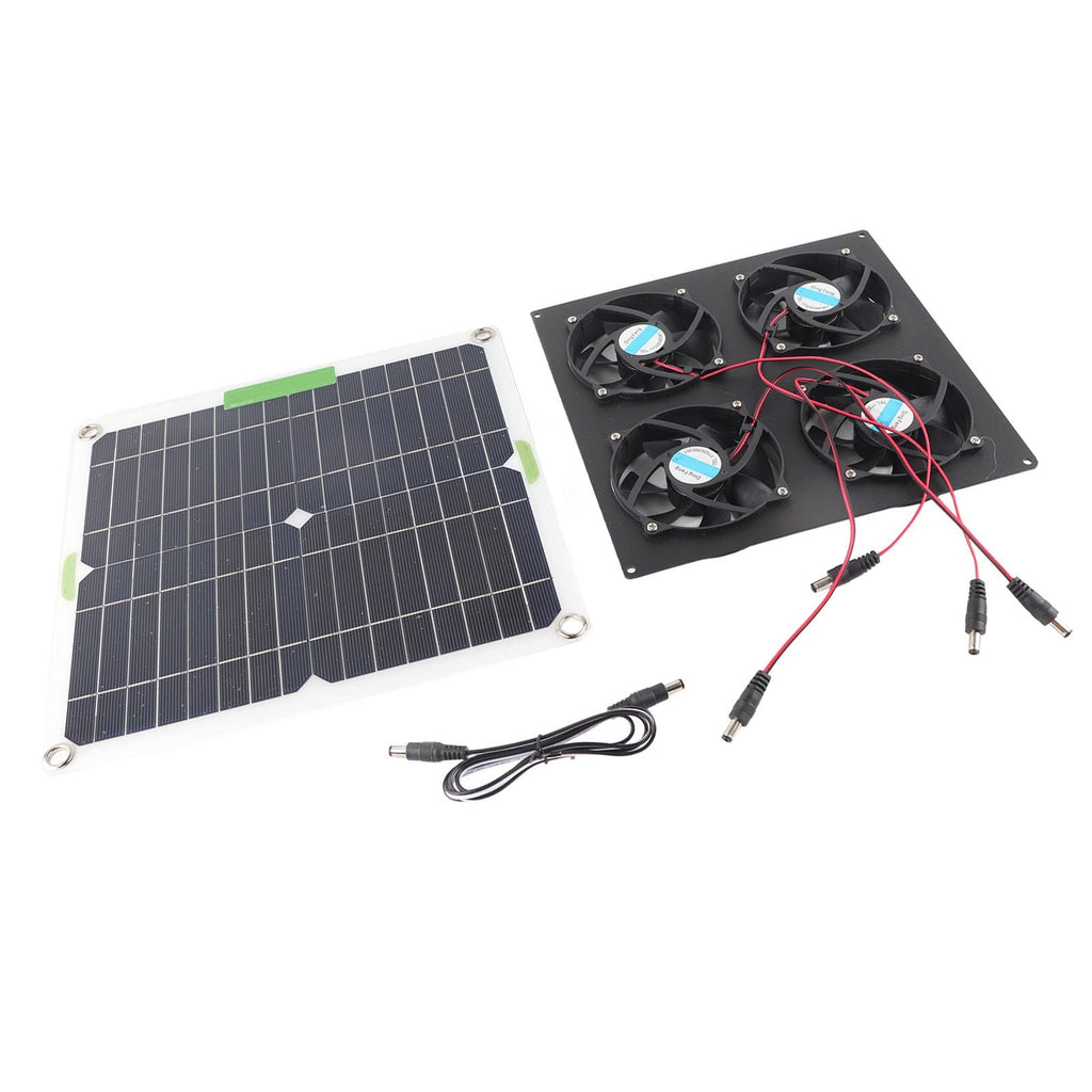 VOLTMAN | Solar Panel Fan Kit Waterproof Monocrystalline Silicon Solar Fan 4 Por - VOLTMAN