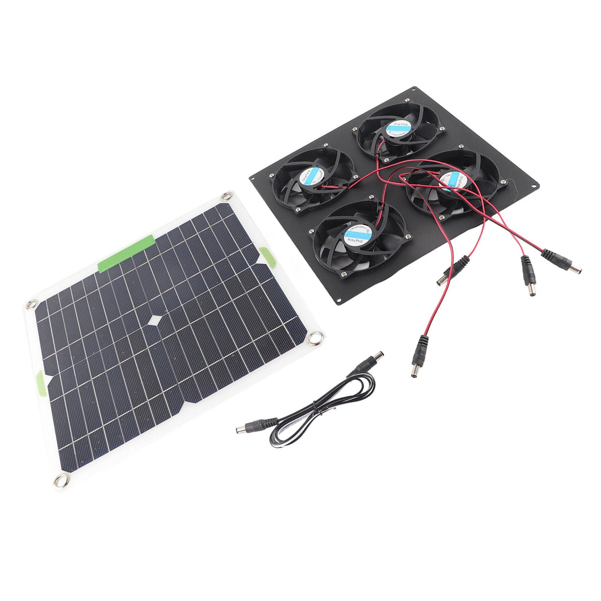 VOLTMAN | Solar Panel Fan Kit Waterproof Monocrystalline Silicon Solar Fan 4 Por - VOLTMAN