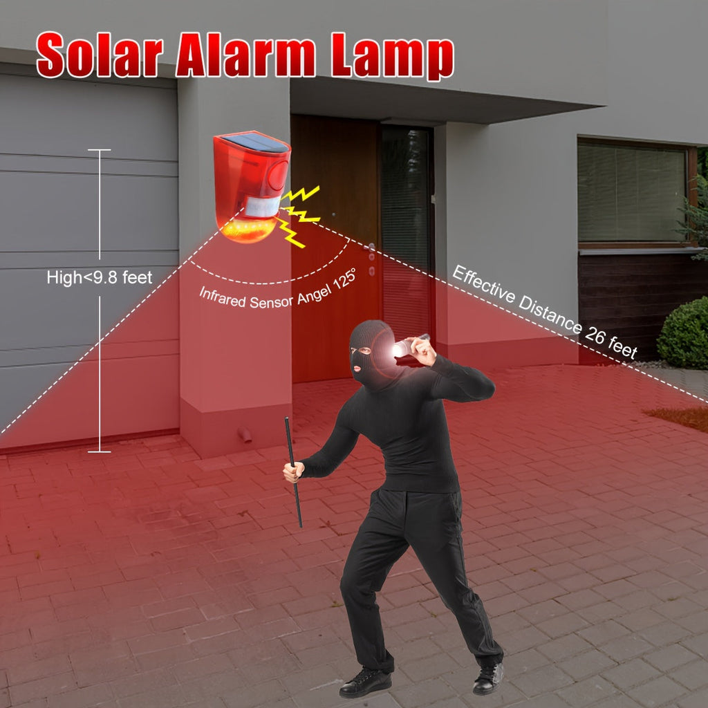 Solar Alarm Lamp with Motion Sensor Siren - VOLTMAN