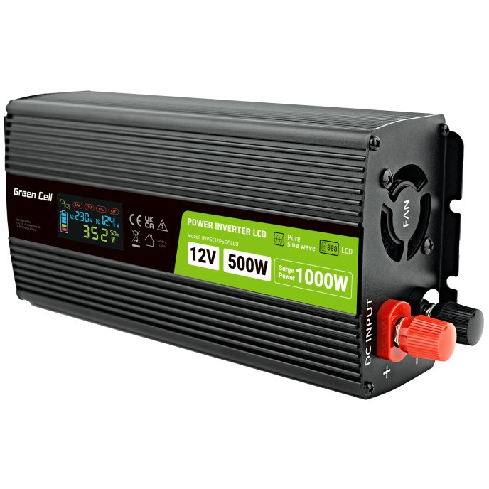 VOLTMAN | Car Voltage Converter Power Inverter 12V > 230V 500W/1000W USB/Socket/ - VOLTMAN