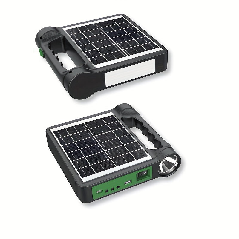 VOLTMAN | 6000mAh Portable Solar Generator Kit with LED Lights - VOLTMAN