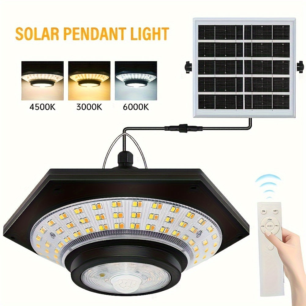 Solar LED Pendant Light with Remote & Motion Sensor - VOLTMAN