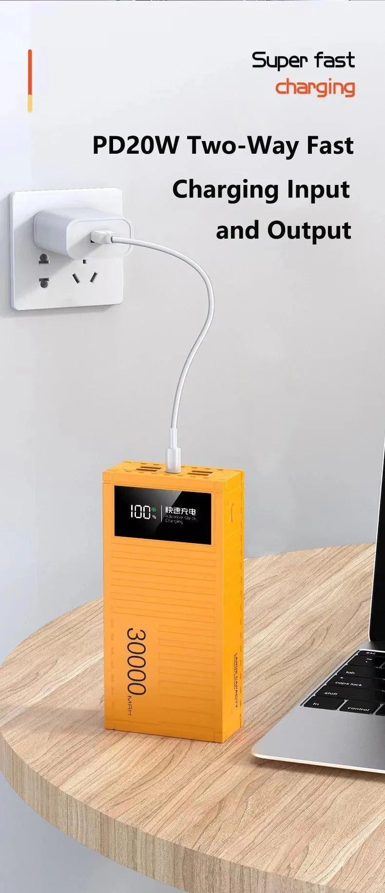 VOLTMAN | Charging Portable Power Bank with 80000mAh 66W - VOLTMAN